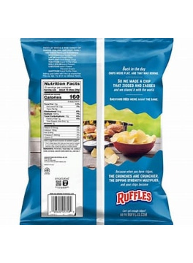 Ruffles Original Potato Chips 15oz (425g) – Classic Crunchy Snack, Party Size Bag - Image 2